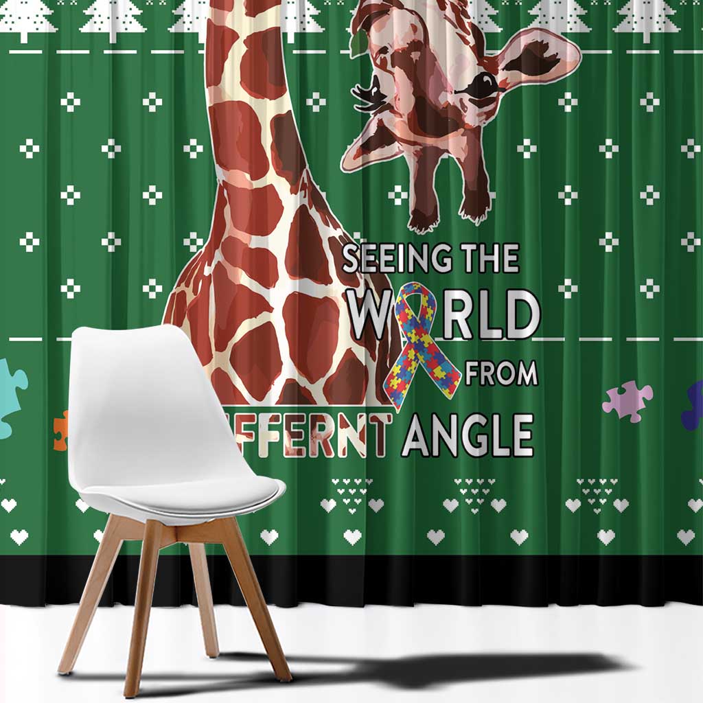 Giraffe Autism Window Curtain Seeing The World From Different Angles - Wonder Print Shop