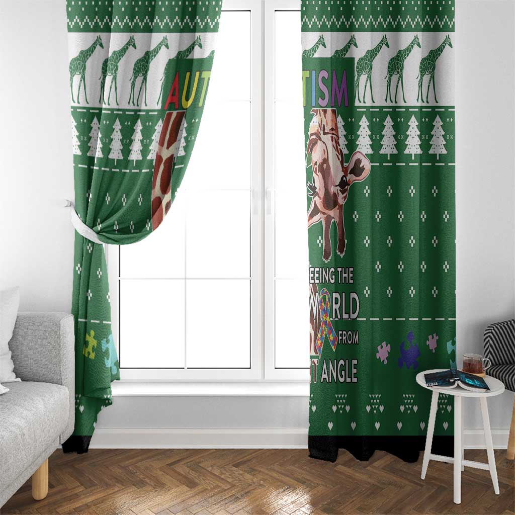 Giraffe Autism Window Curtain Seeing The World From Different Angles - Wonder Print Shop