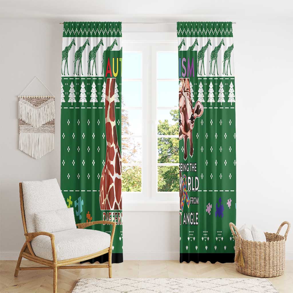 Giraffe Autism Window Curtain Seeing The World From Different Angles - Wonder Print Shop