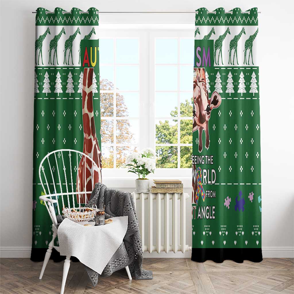 Giraffe Autism Window Curtain Seeing The World From Different Angles - Wonder Print Shop