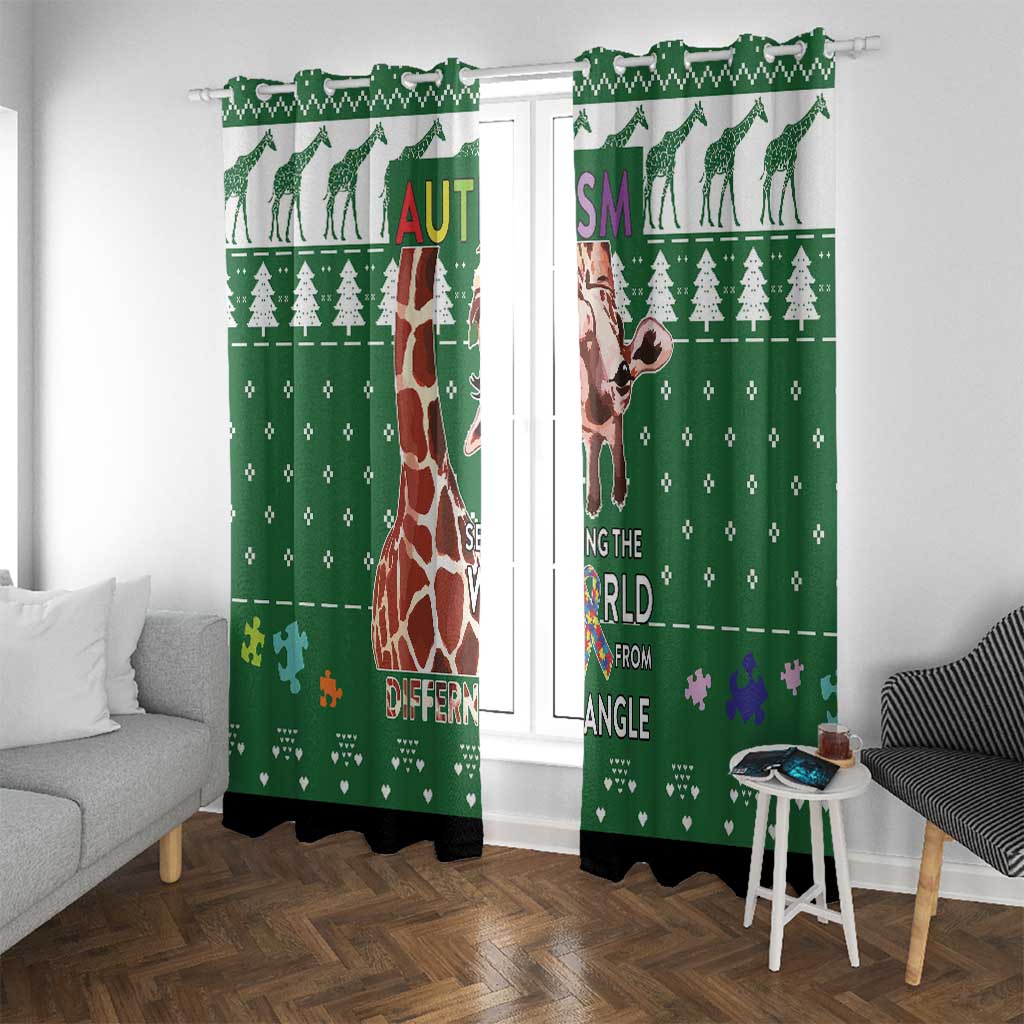 Giraffe Autism Window Curtain Seeing The World From Different Angles - Wonder Print Shop