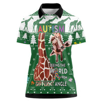 Giraffe Autism Women Polo Shirt Seeing The World From Different Angles - Wonder Print Shop