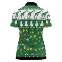 Giraffe Autism Women Polo Shirt Seeing The World From Different Angles - Wonder Print Shop