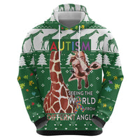 Giraffe Autism Zip Hoodie Seeing The World From Different Angles - Wonder Print Shop