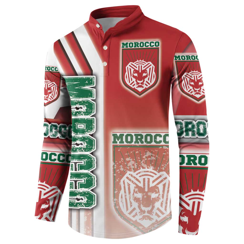 Morocco Football Button Sweatshirt Atlas Lions Soccer - Road To Champion