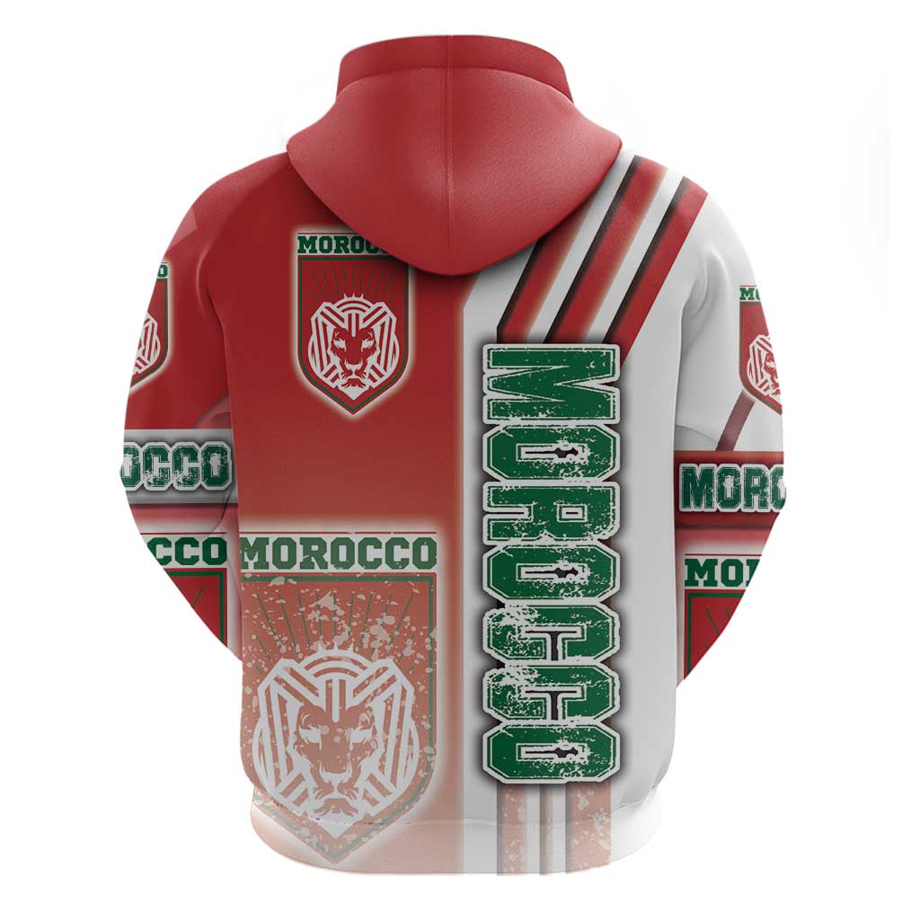 Morocco Football Hoodie Atlas Lions Soccer - Road To Champion