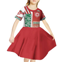 Morocco Football Kid Short Sleeve Dress Atlas Lions Soccer - Road To Champion