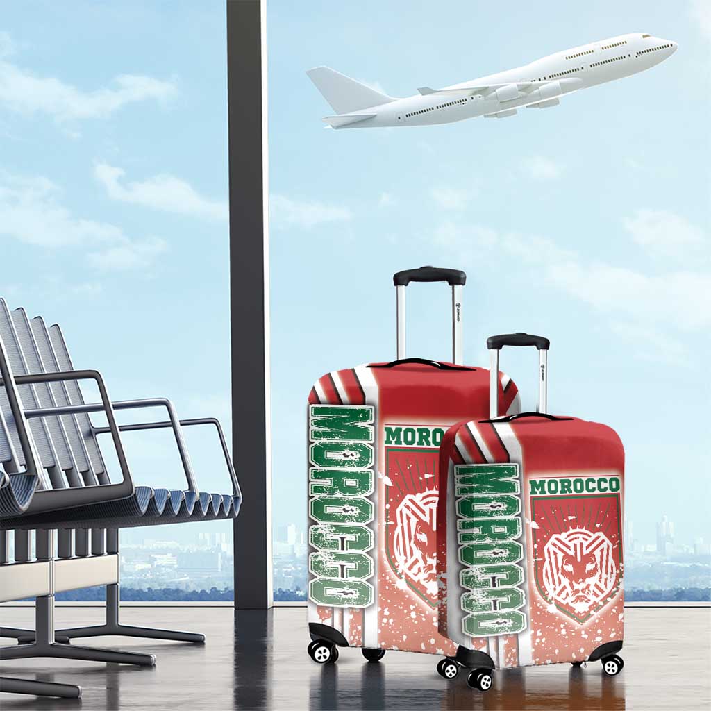 Morocco Football Luggage Cover Atlas Lions Soccer - Road To Champion