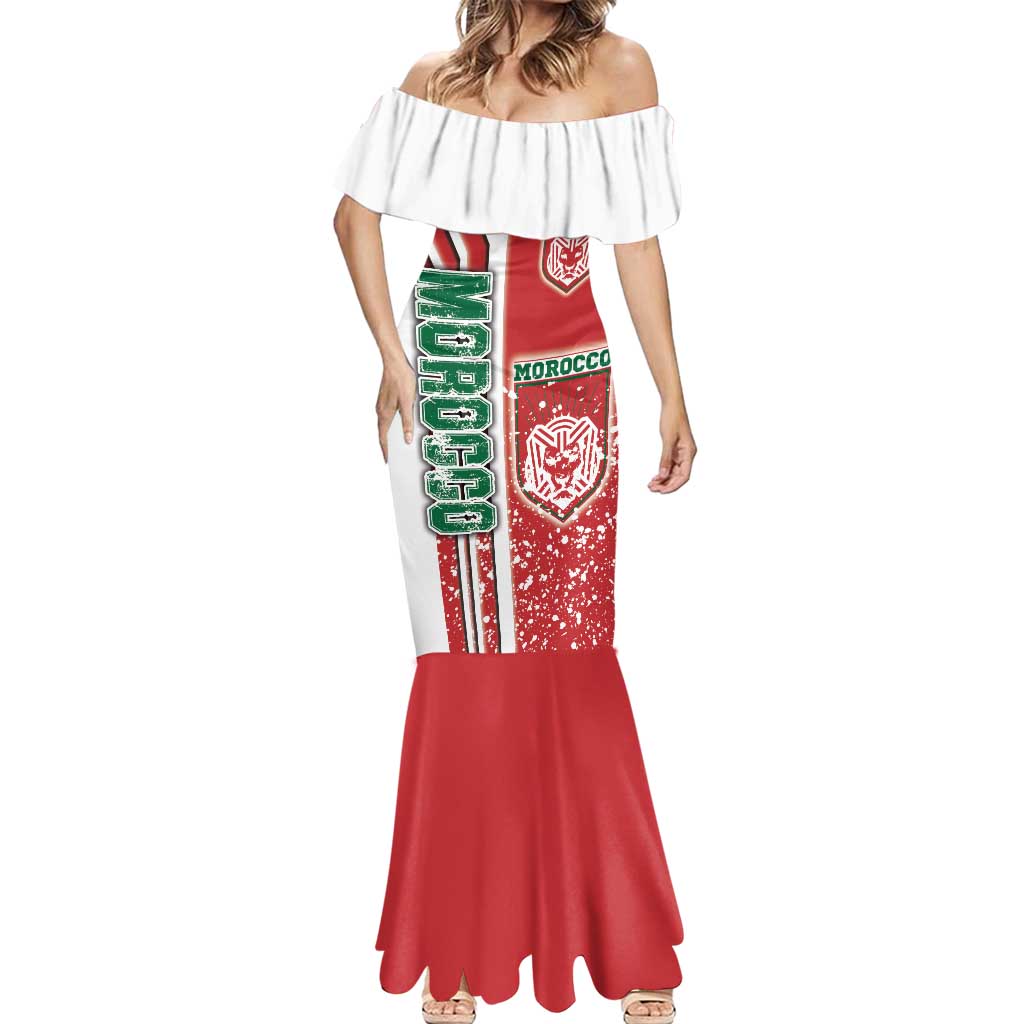 Morocco Football Mermaid Dress Atlas Lions Soccer - Road To Champion