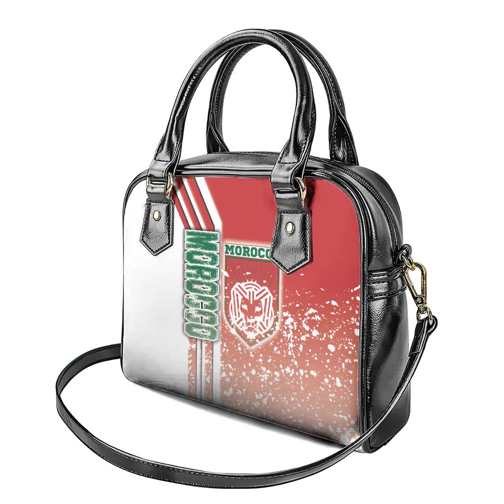 Morocco Football Shoulder Handbag Atlas Lions Soccer - Road To Champion