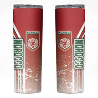 Morocco Football Skinny Tumbler Atlas Lions Soccer - Road To Champion