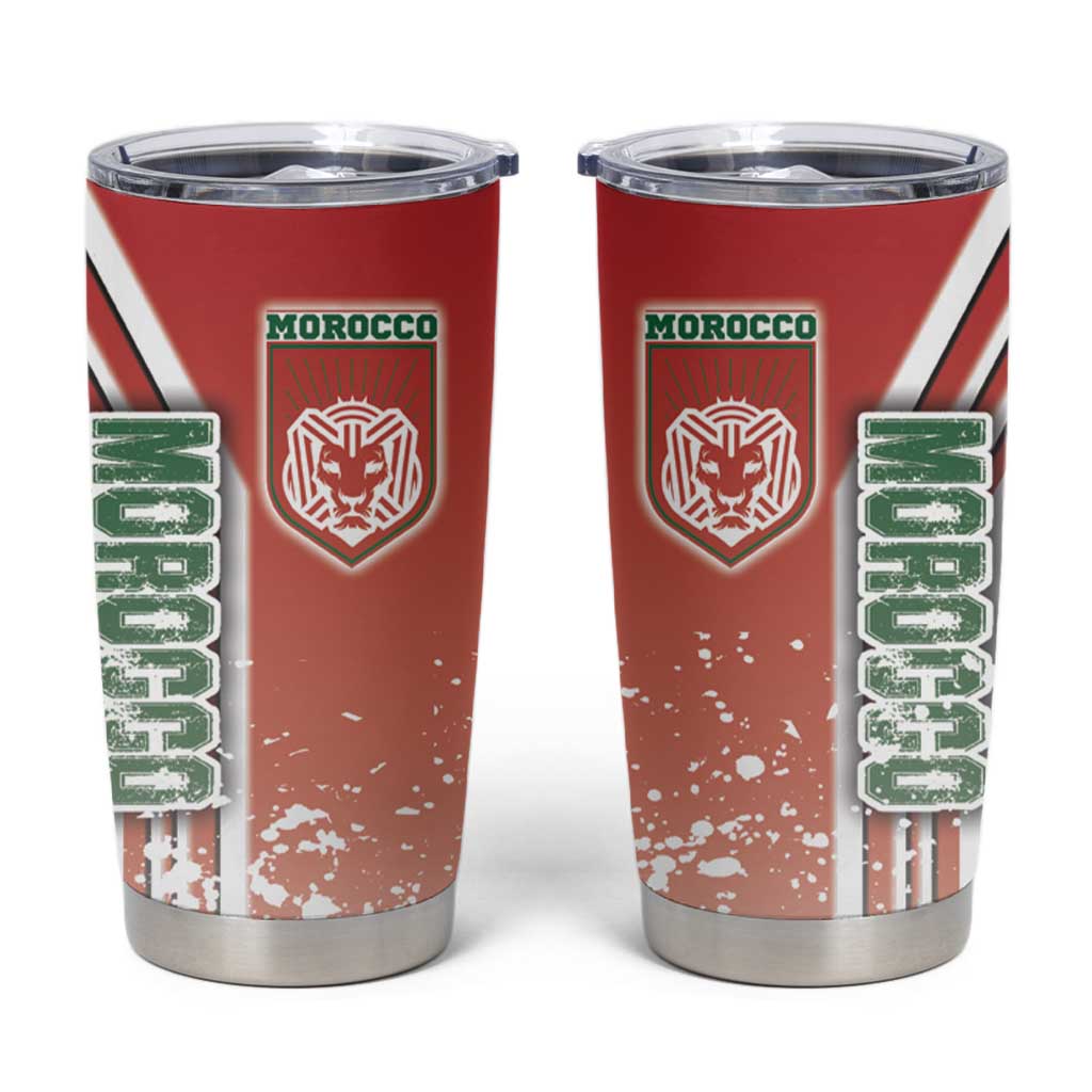 Morocco Football Tumbler Cup Atlas Lions Soccer - Road To Champion