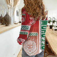 Morocco Football Women Casual Shirt Atlas Lions Soccer - Road To Champion
