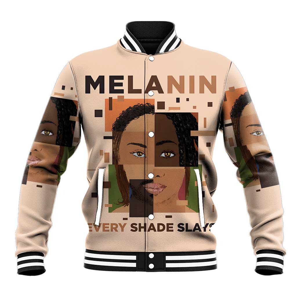 Melanin Every Shade Slays Baseball Jacket African Women
