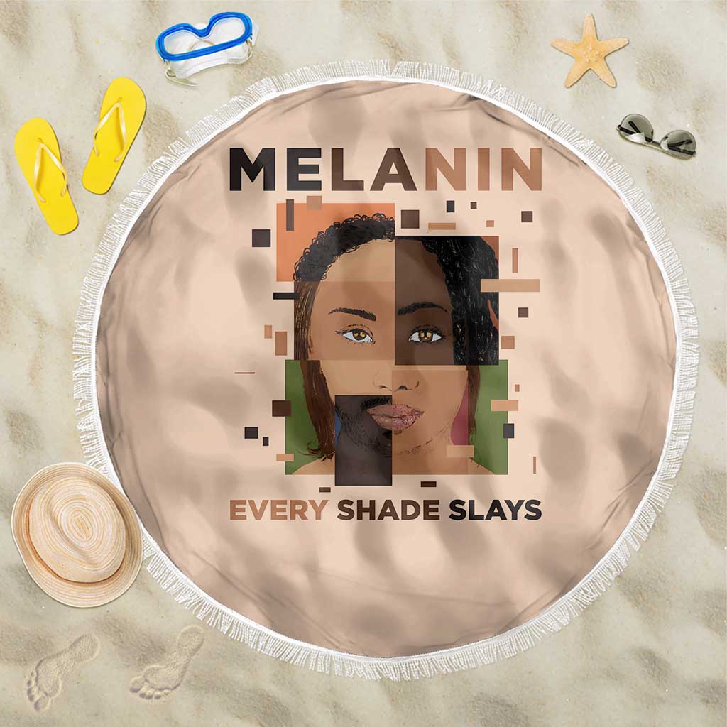 Melanin Every Shade Slays Beach Blanket African Women