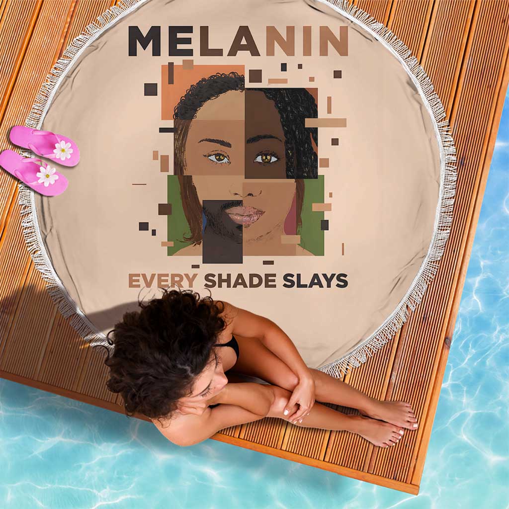 Melanin Every Shade Slays Beach Blanket African Women