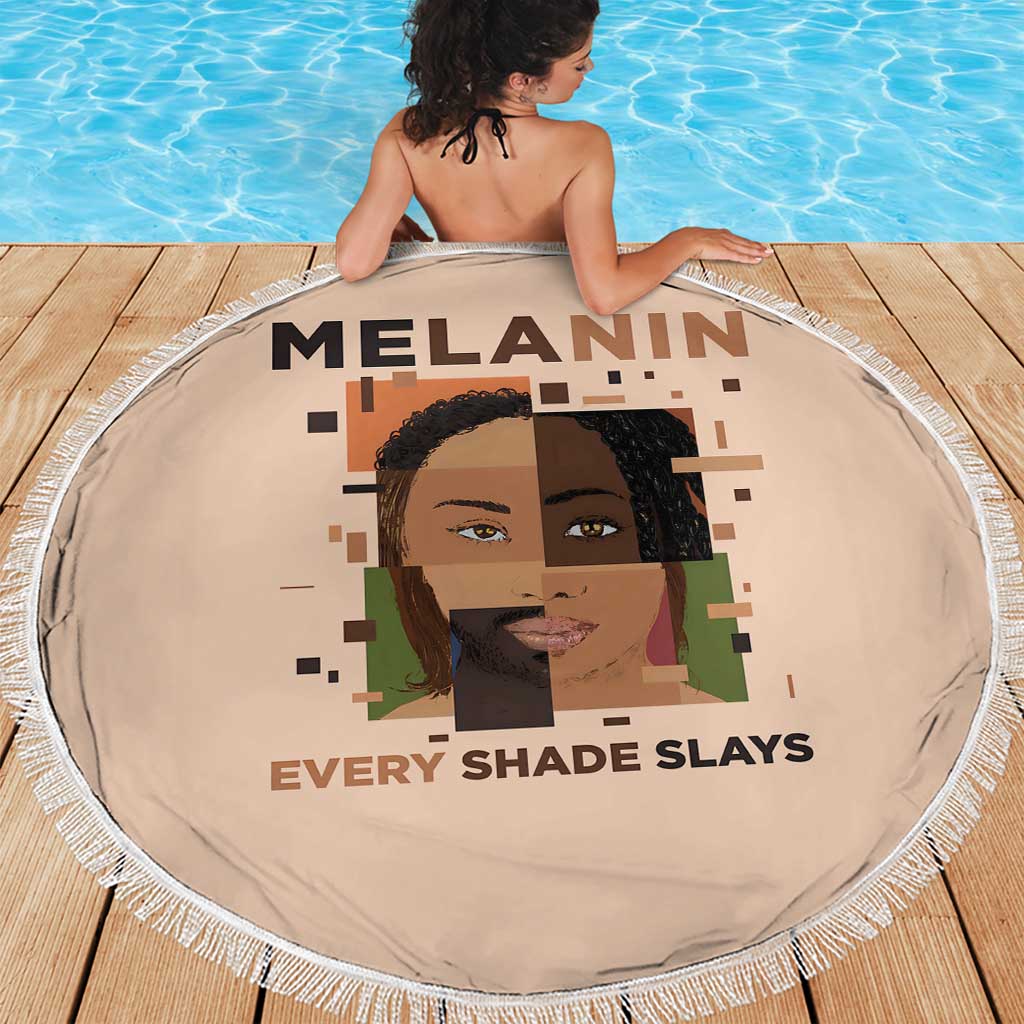 Melanin Every Shade Slays Beach Blanket African Women