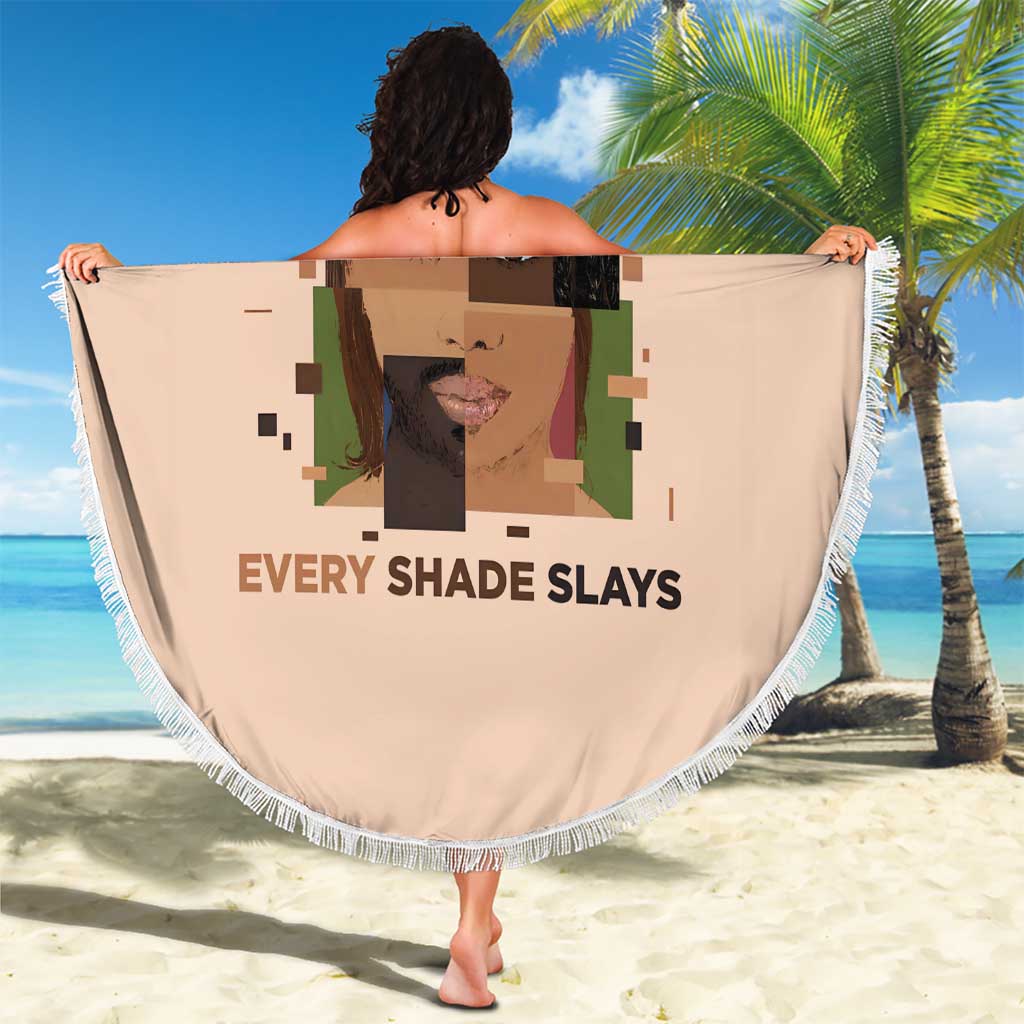 Melanin Every Shade Slays Beach Blanket African Women