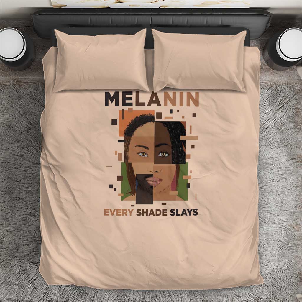 Melanin Every Shade Slays Bedding Set African Women