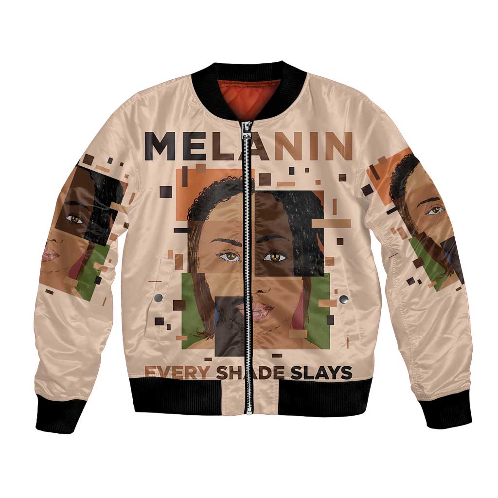 Melanin Every Shade Slays Bomber Jacket African Women