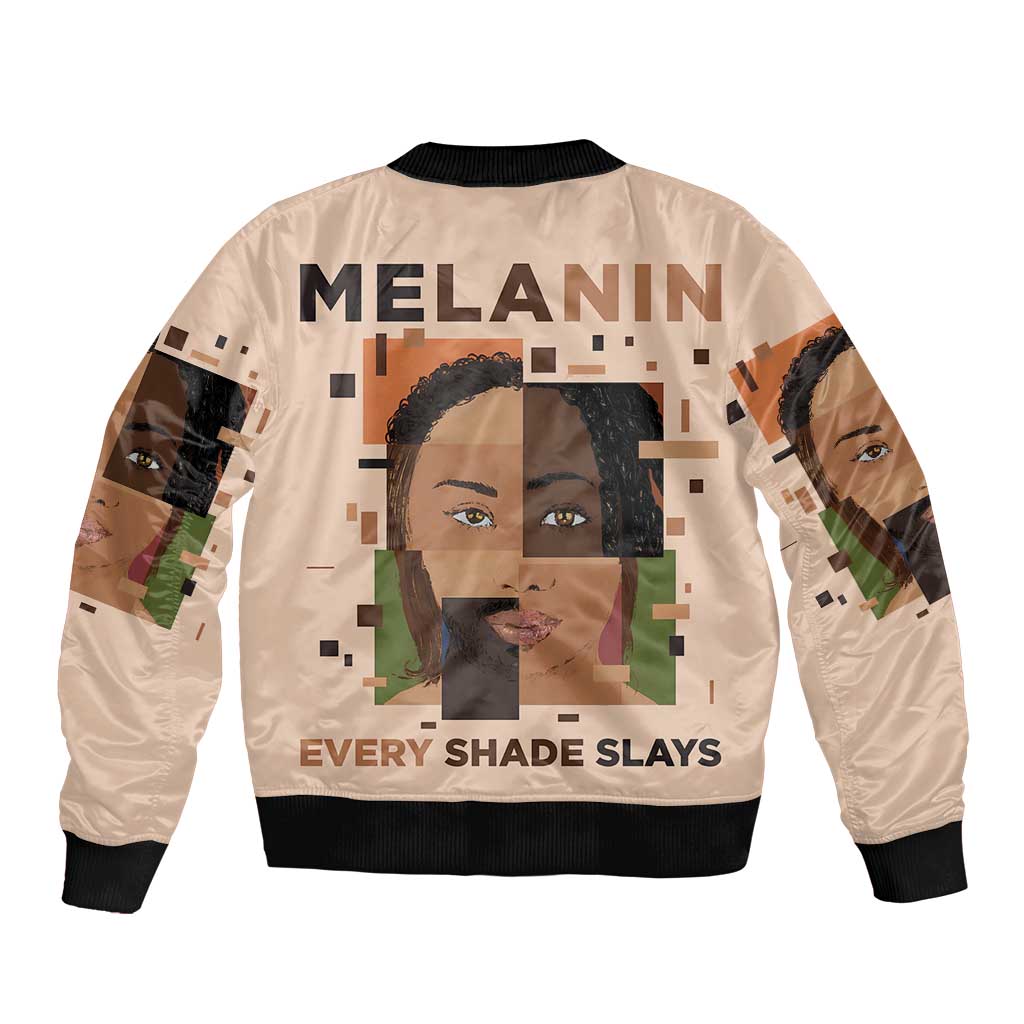 Melanin Every Shade Slays Bomber Jacket African Women