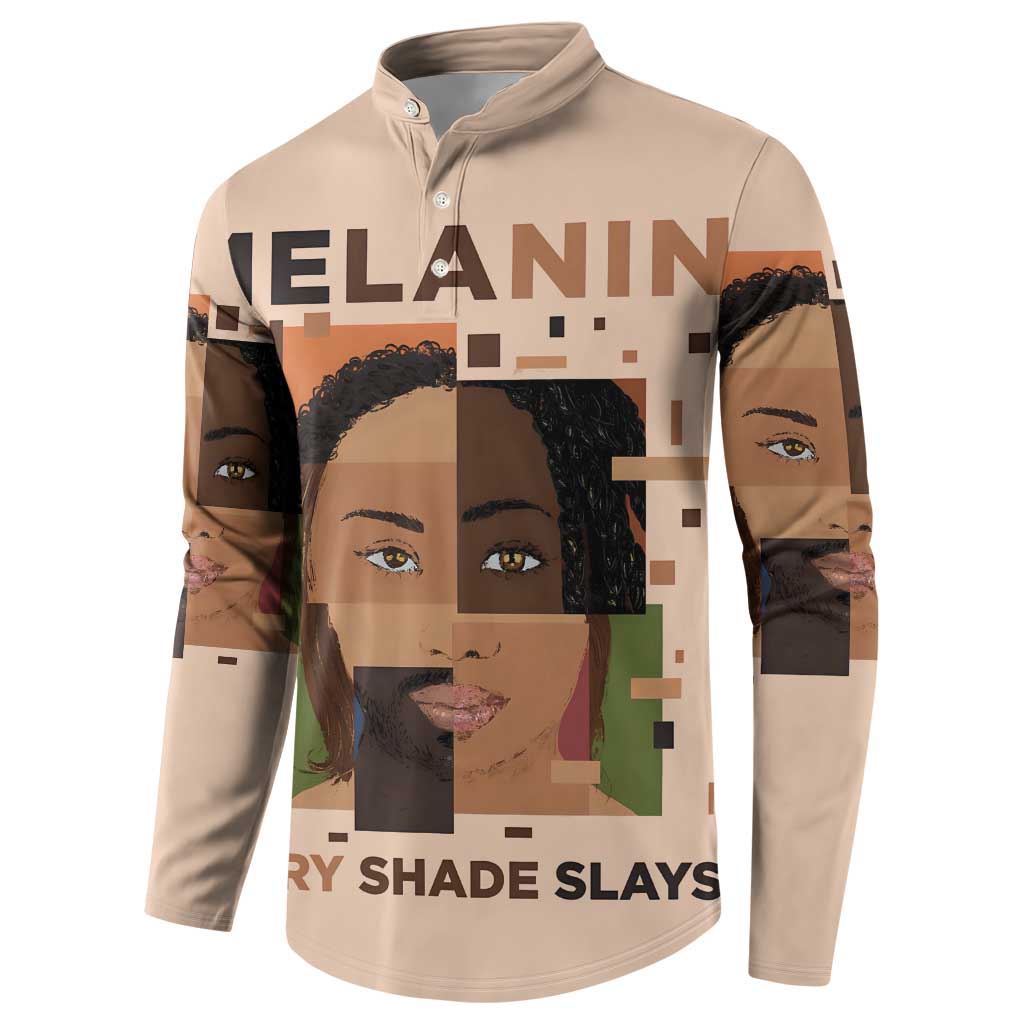 Melanin Every Shade Slays Button Sweatshirt African Women