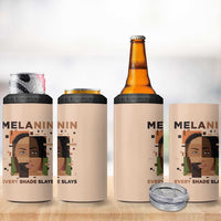 Melanin Every Shade Slays 4 in 1 Can Cooler Tumbler African Women