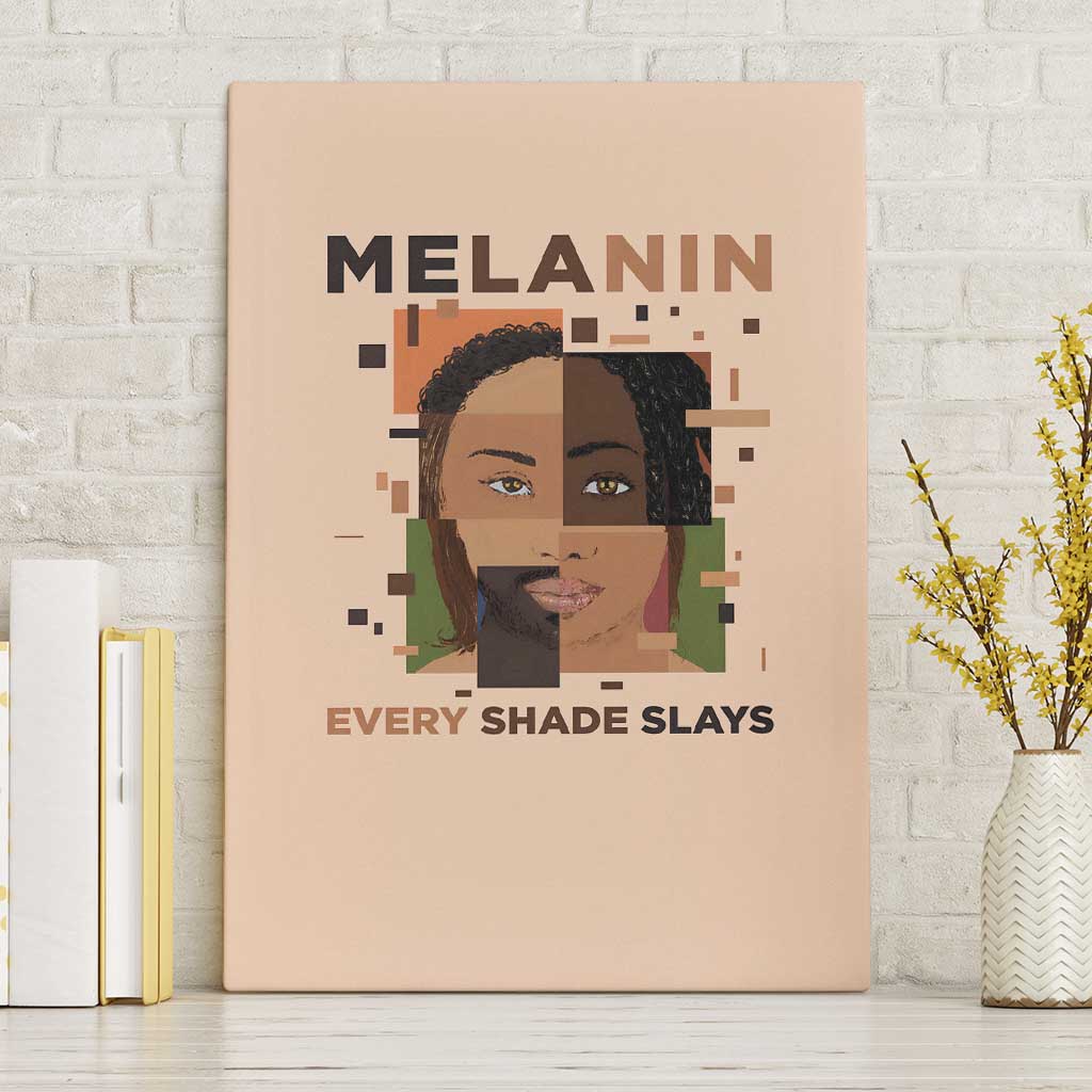 Melanin Every Shade Slays Canvas Wall Art African Women