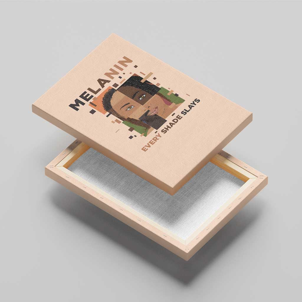 Melanin Every Shade Slays Canvas Wall Art African Women