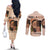 Melanin Every Shade Slays Couples Matching Off The Shoulder Long Sleeve Dress and Long Sleeve Button Shirt African Women