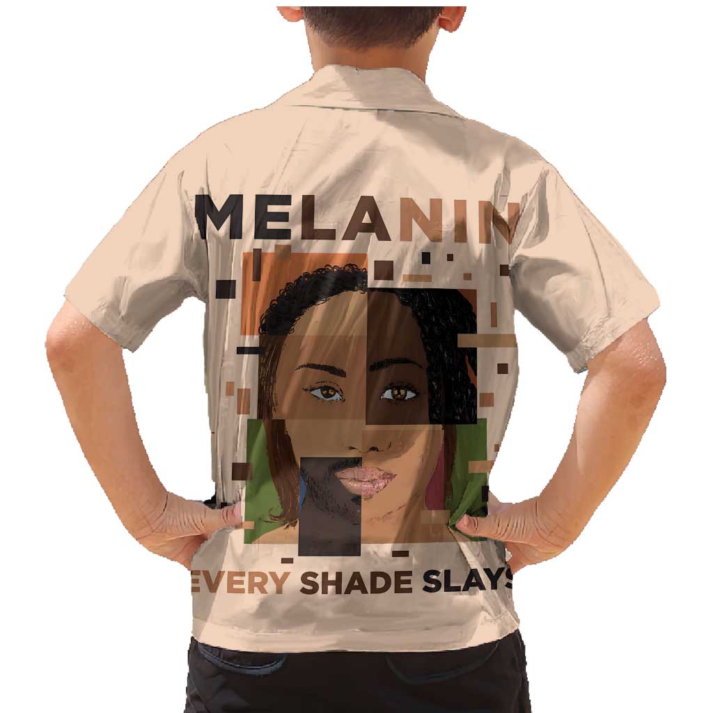 Melanin Every Shade Slays Family Matching Mermaid Dress and Hawaiian Shirt African Women