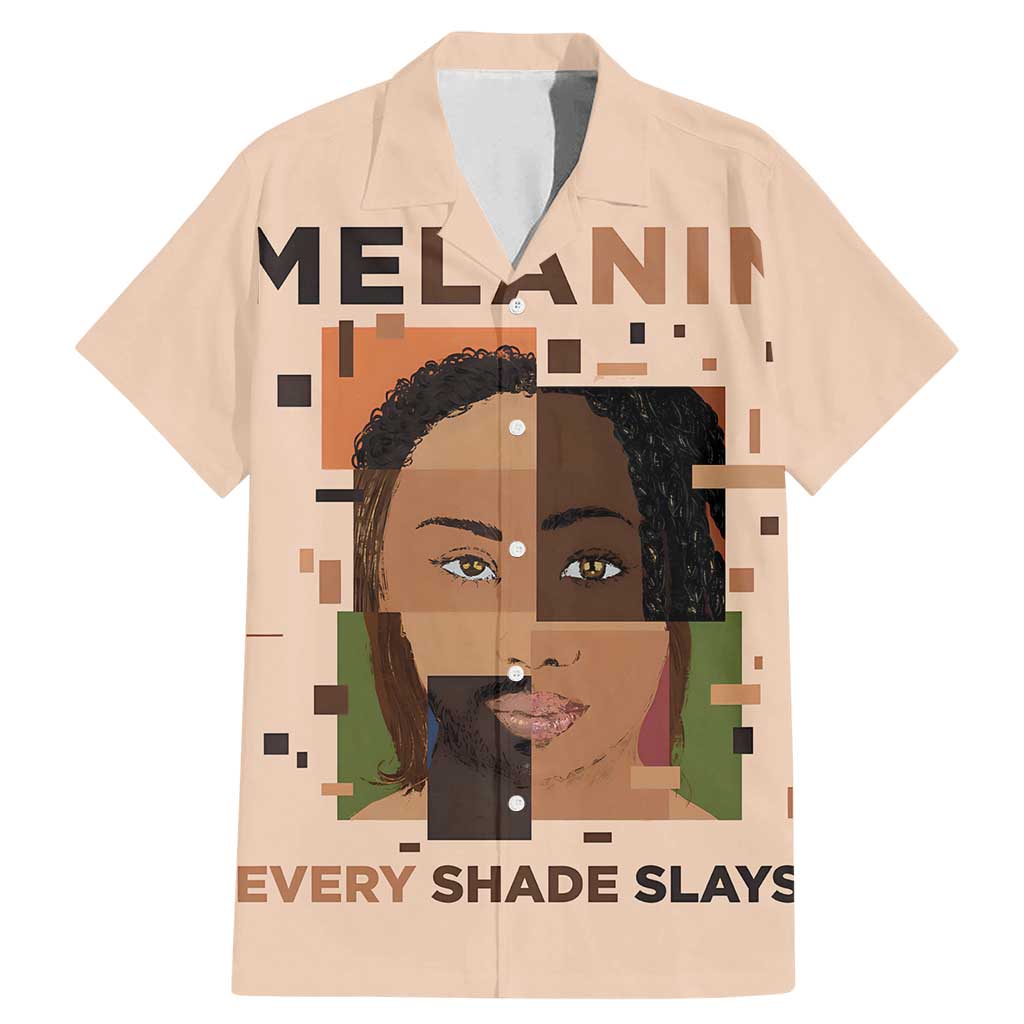 Melanin Every Shade Slays Family Matching Mermaid Dress and Hawaiian Shirt African Women