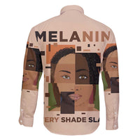 Melanin Every Shade Slays Family Matching Off Shoulder Maxi Dress and Hawaiian Shirt African Women