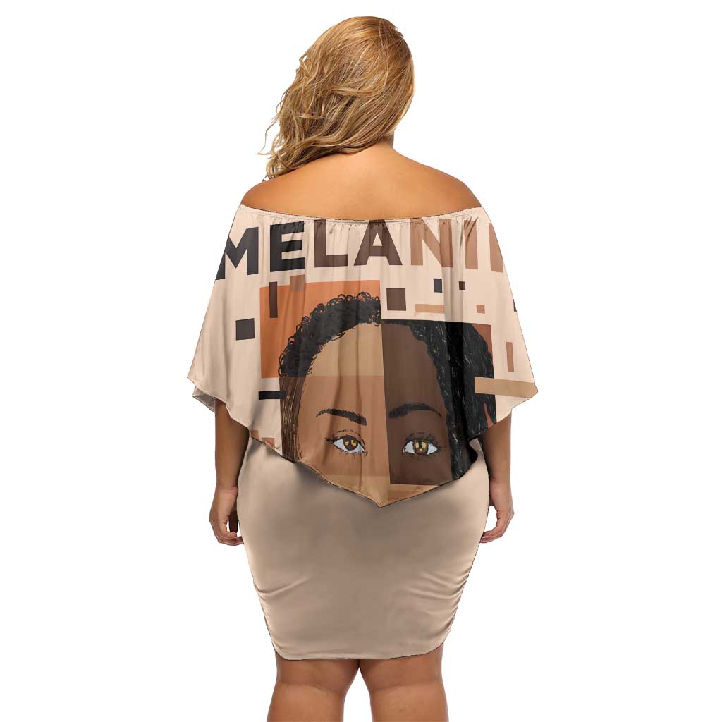 Melanin Every Shade Slays Family Matching Off Shoulder Short Dress and Hawaiian Shirt African Women