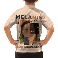 Melanin Every Shade Slays Family Matching Puletasi and Hawaiian Shirt African Women