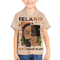 Melanin Every Shade Slays Family Matching Puletasi and Hawaiian Shirt African Women