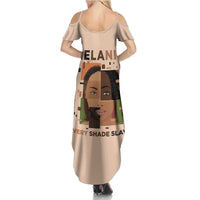 Melanin Every Shade Slays Family Matching Summer Maxi Dress and Hawaiian Shirt African Women