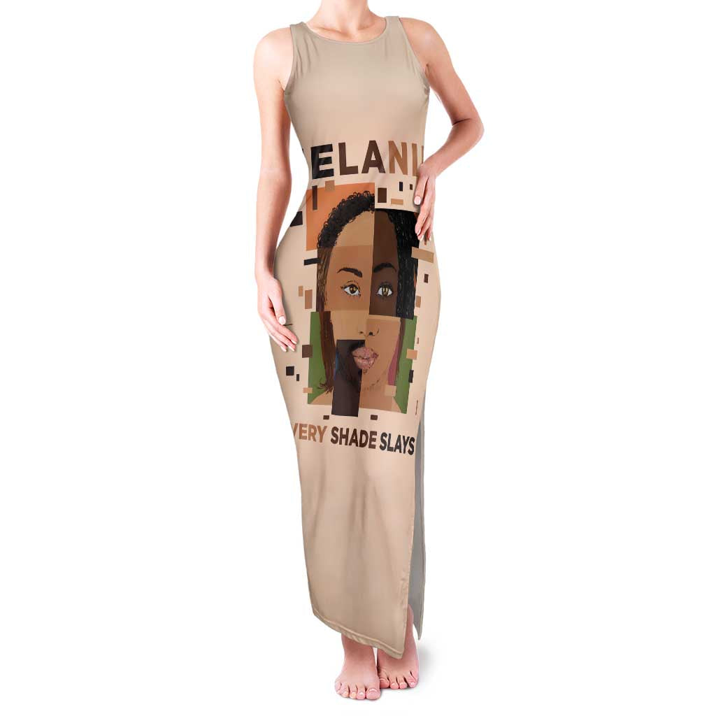 Melanin Every Shade Slays Family Matching Tank Maxi Dress and Hawaiian Shirt African Women
