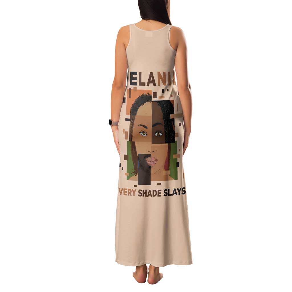 Melanin Every Shade Slays Family Matching Tank Maxi Dress and Hawaiian Shirt African Women