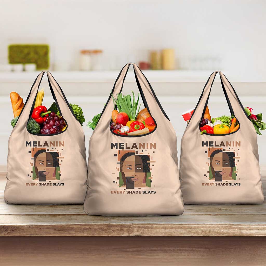 Melanin Every Shade Slays Grocery Bag African Women
