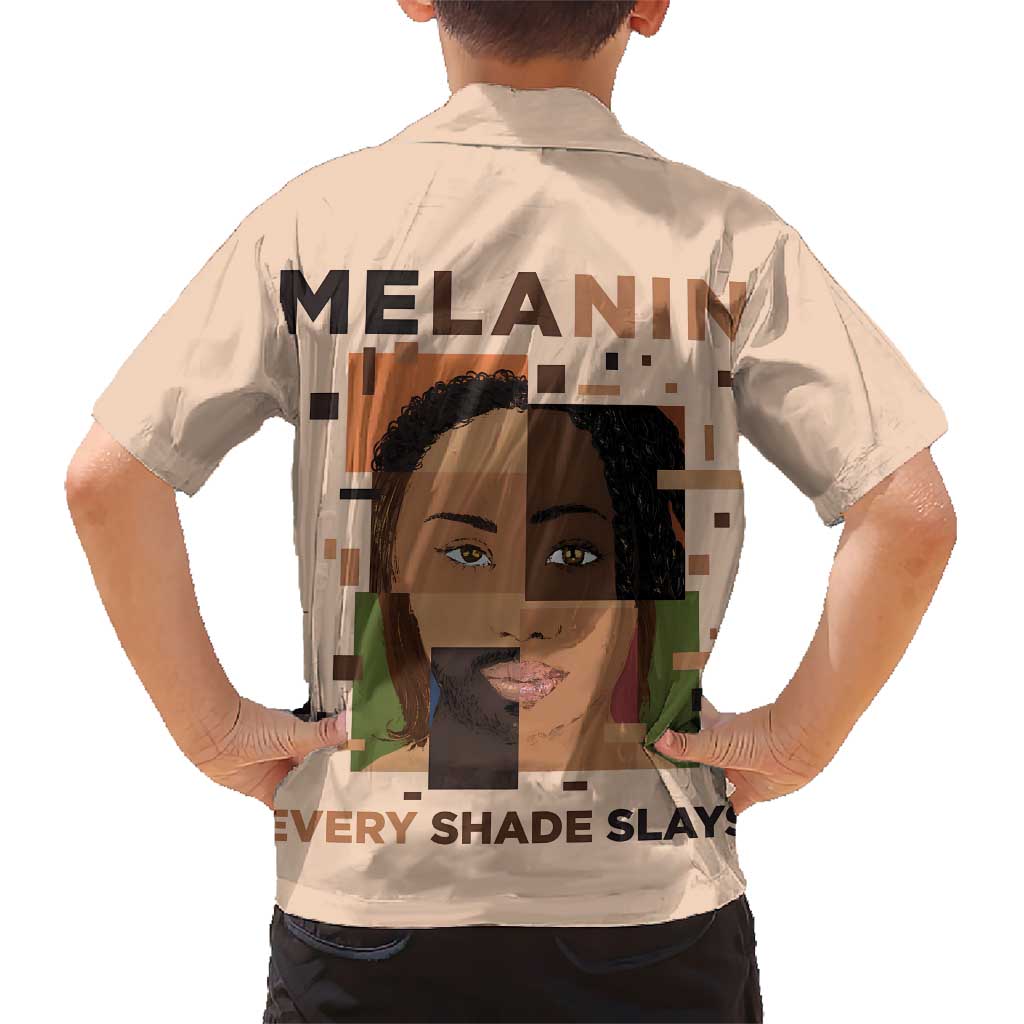 Melanin Every Shade Slays Kid Hawaiian Shirt African Women