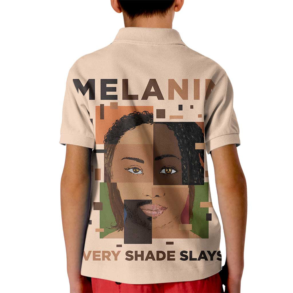 Melanin Every Shade Slays Kid Polo Shirt African Women