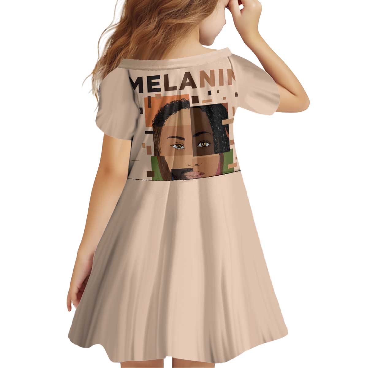 Melanin Every Shade Slays Kid Short Sleeve Dress African Women