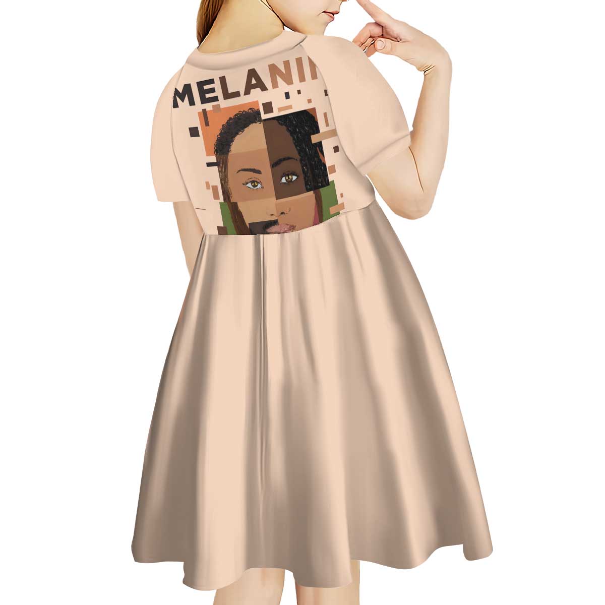 Melanin Every Shade Slays Kid Short Sleeve Dress African Women