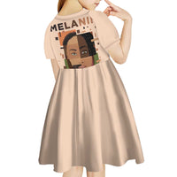 Melanin Every Shade Slays Kid Short Sleeve Dress African Women