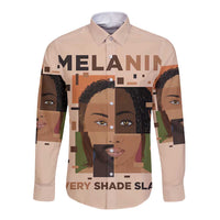 Melanin Every Shade Slays Long Sleeve Button Shirt African Women