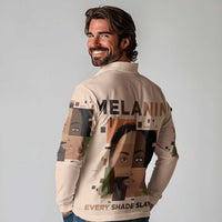 Melanin Every Shade Slays Long Sleeve Polo Shirt African Women