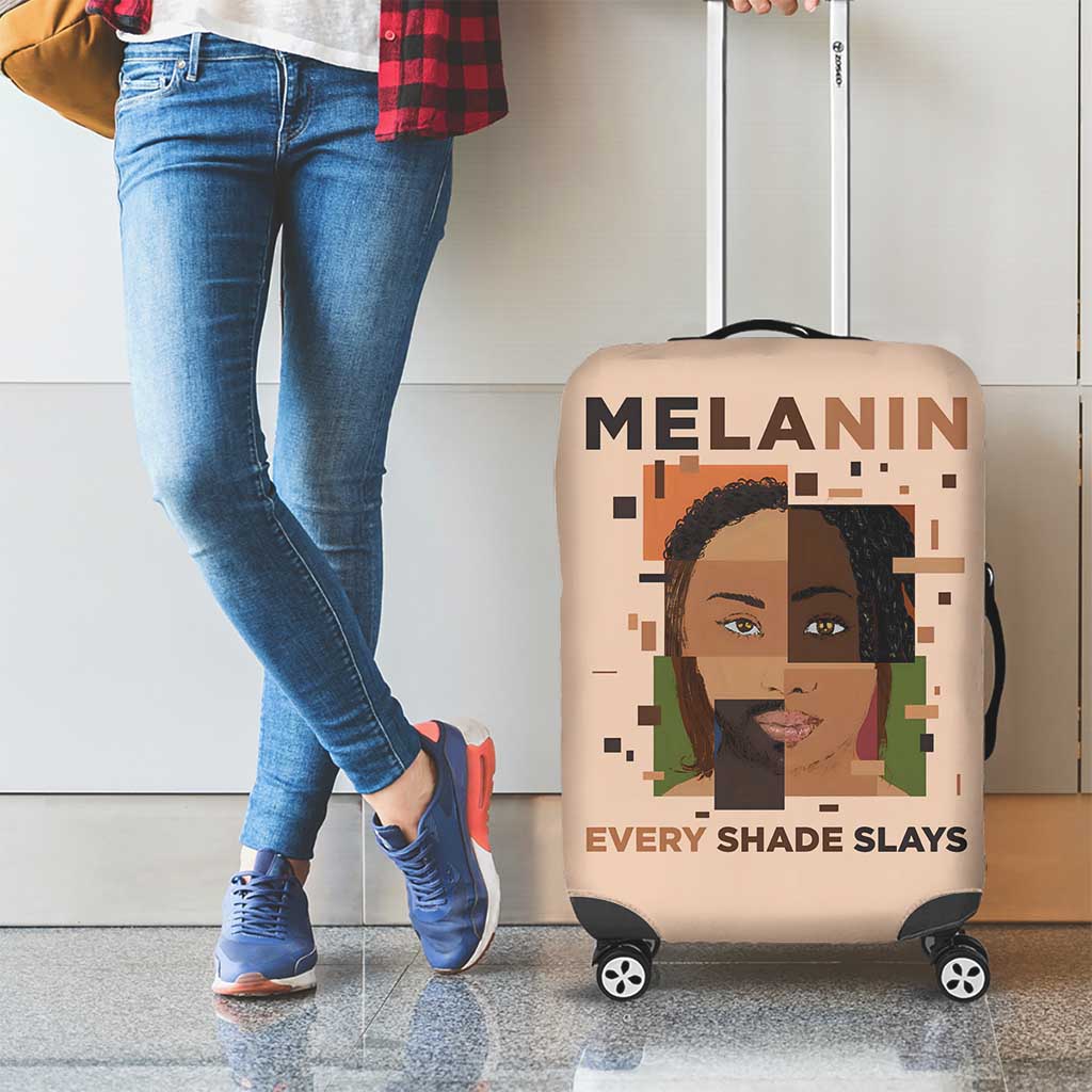 Melanin Every Shade Slays Luggage Cover African Women