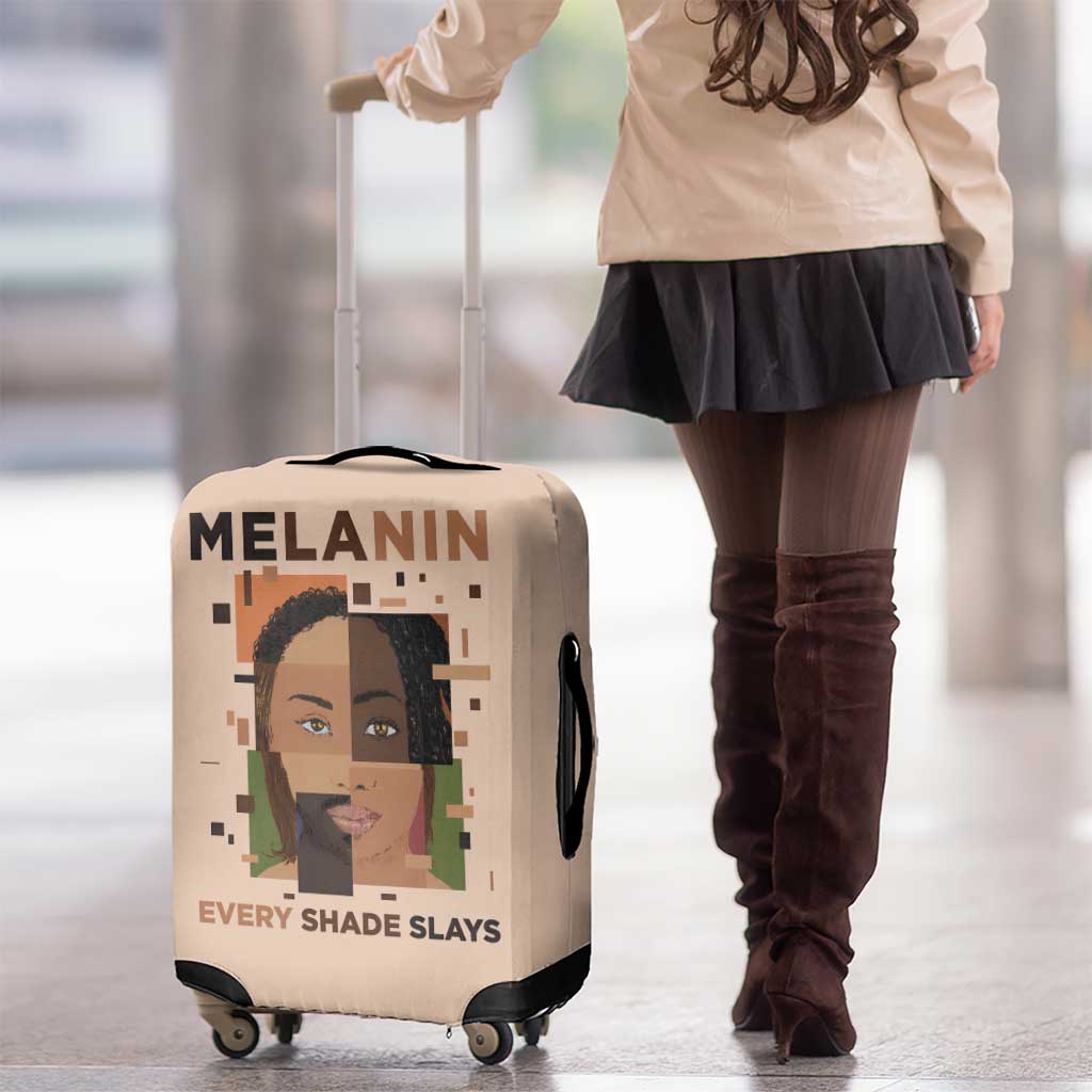 Melanin Every Shade Slays Luggage Cover African Women