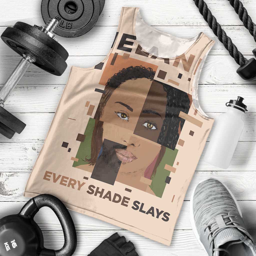Melanin Every Shade Slays Men Tank Top African Women